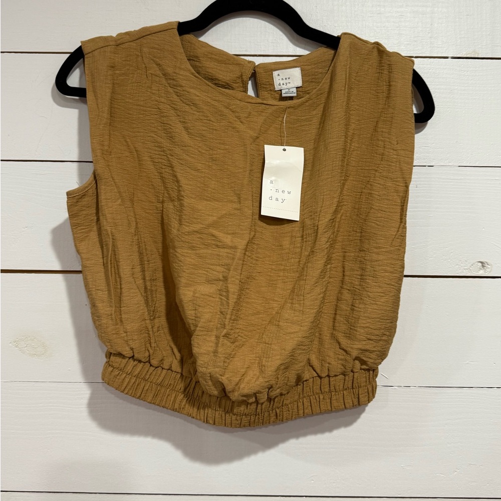A New Day Women's Camel Sleeveless Tank Top